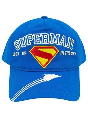 BNWT DC COMICS LICENSED SUPERMAN CONCEPT ONE CREST EMBROIDERED SNAPBACK HAT